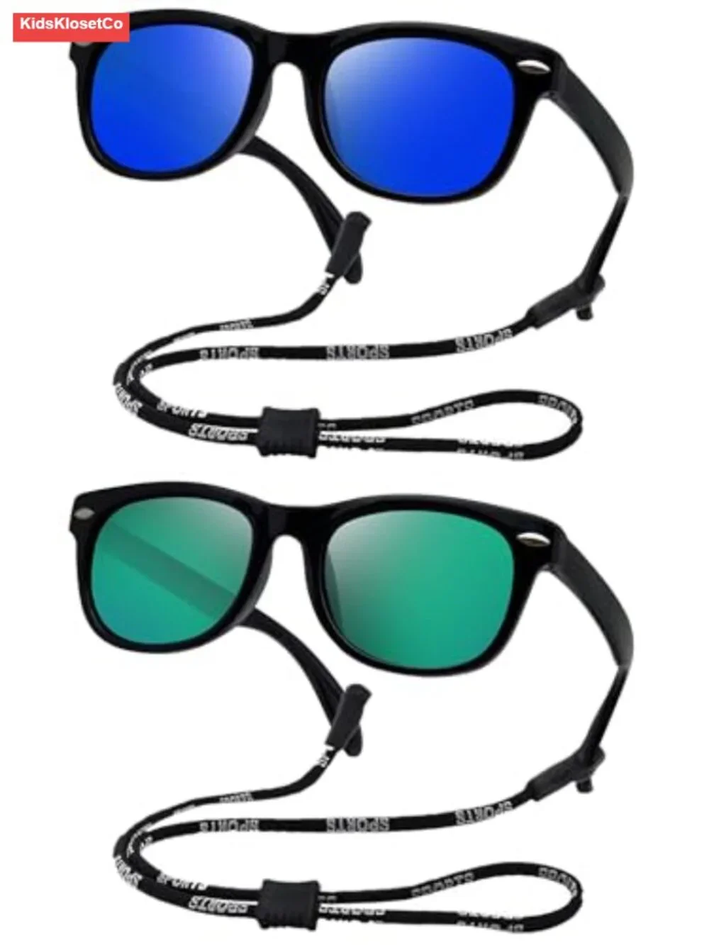 Flexible Polarized Sunglasses for Kids with Strap (ages 3-10)